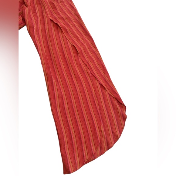 DREW Linen Blend Strapless Striped Jumpsuit - Picture 3 of 5